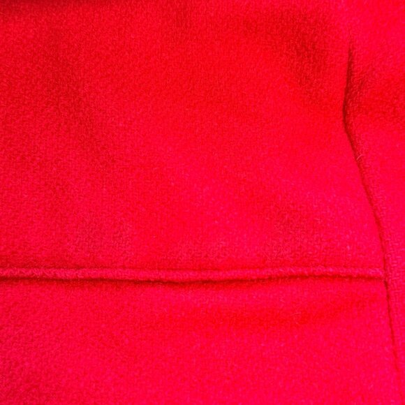 Woolrich Woman USA Made Red Wool Coat Large Funnel Neck Buckle Vintage 30328 - Picture 8 of 16
